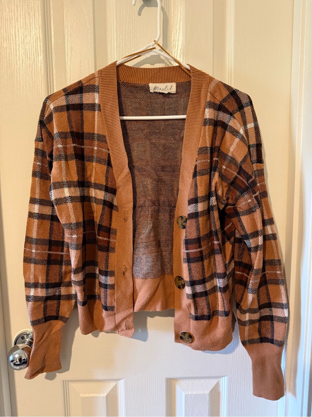 Marled Rust and Brown Knit Sweater